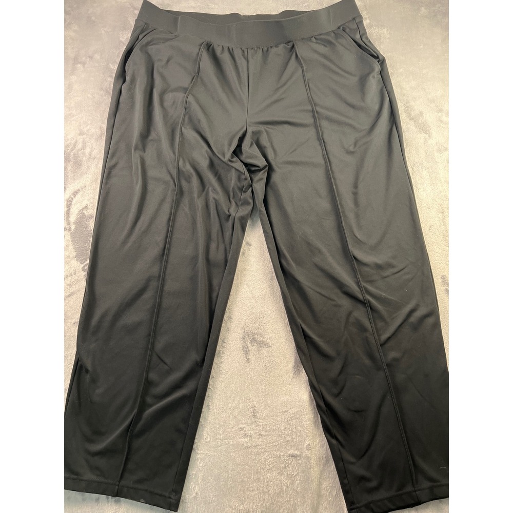 Mondetta Performance Luxury Black Pintuck Activewear Pants XXL Pockets Athletic